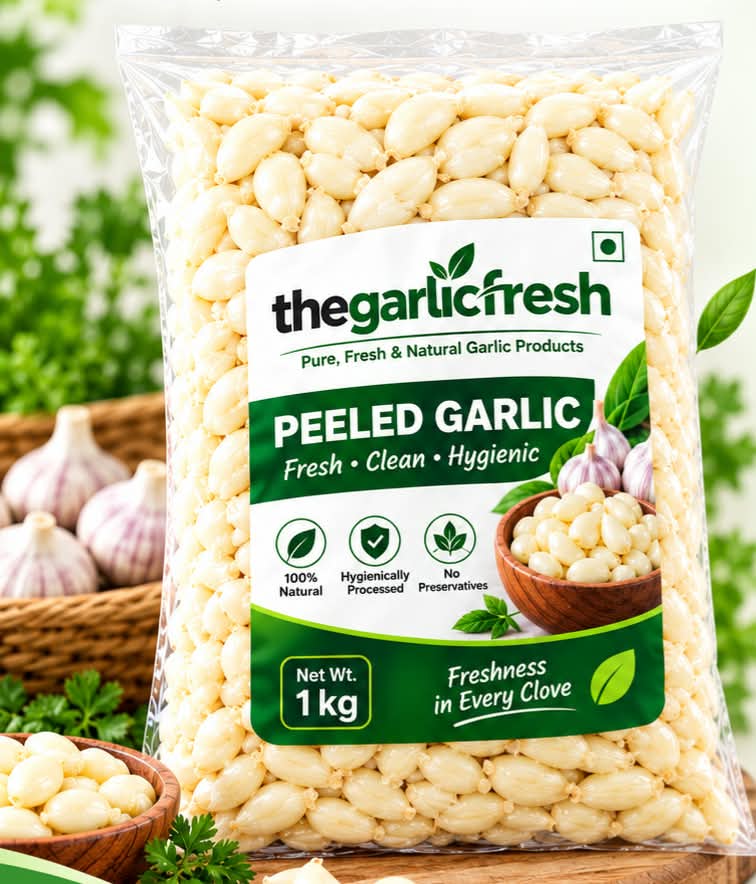 Peeled Garlic 1 Kg - Fresh Peeled Garlic Cloves India